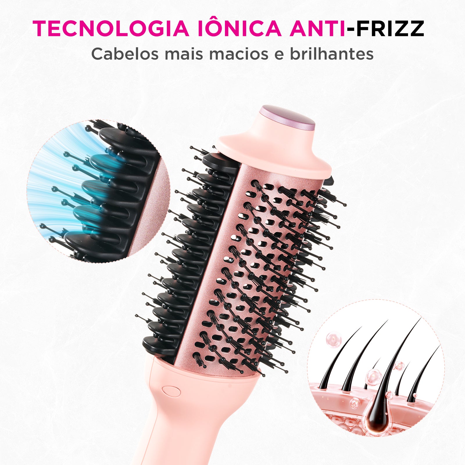 Escova Modeladora Térmica Inteligente YOYA (6 em 1)